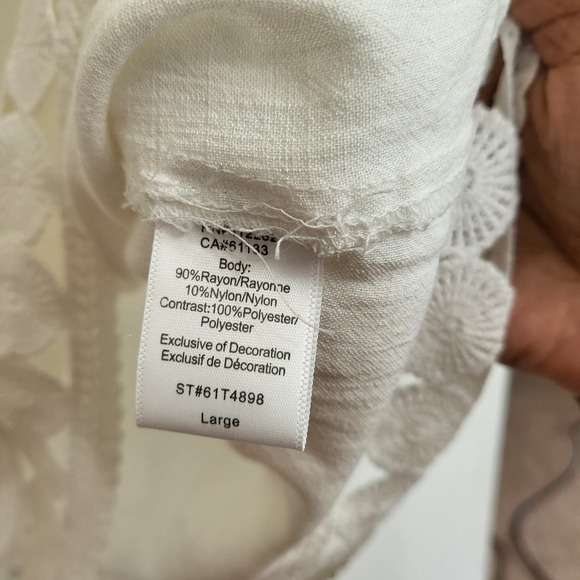 Greylin Arnett Anthropologie Boho Off the Shoulder Crochet Blouse Top Size Large - Picture 5 of 7